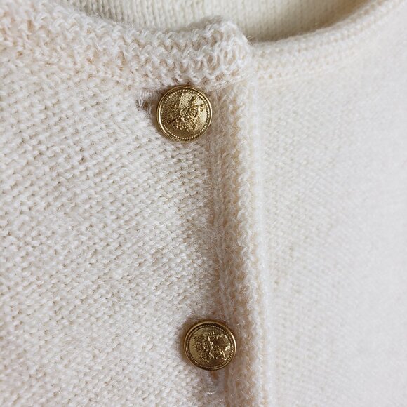 Vintage Annex Australia Wool Preppy Cardigan Cream size LP Neutral Old Money y2k - Picture 4 of 12